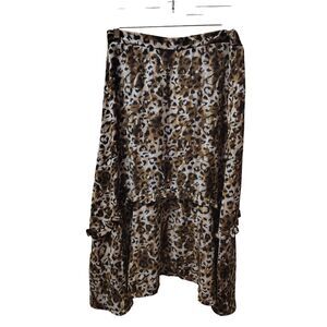 Society Stitch Cheeta Print Large Ruffle Skirt